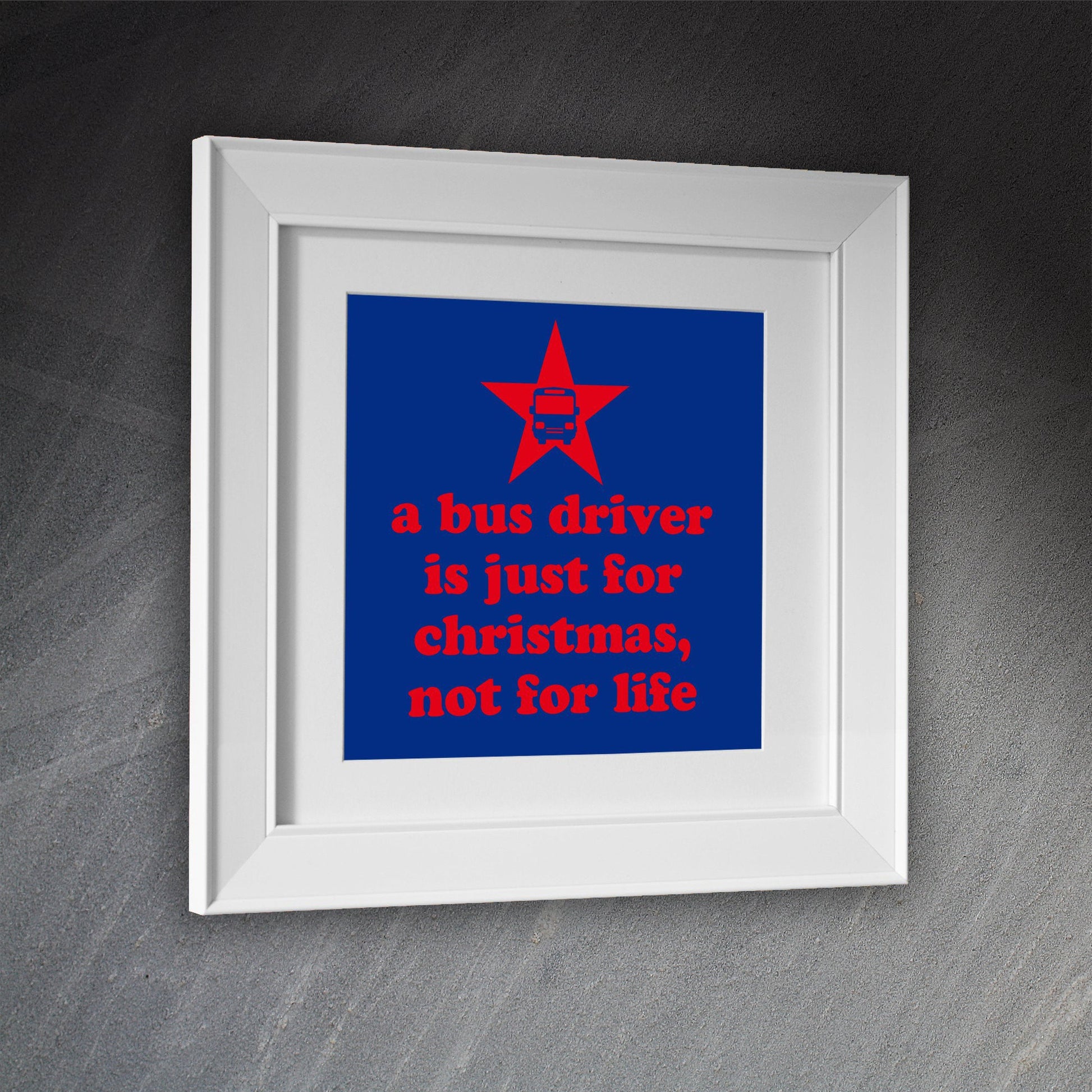 Bus Driver Christmas Framed Print