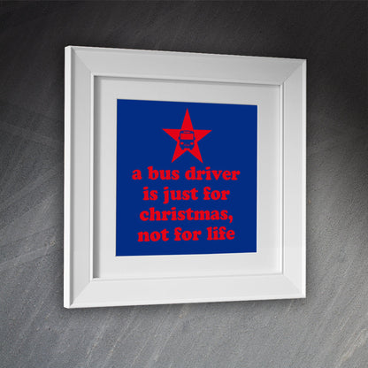 Bus Driver Christmas Framed Print