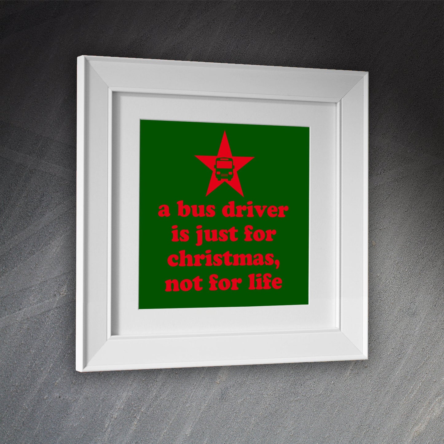 Bus Driver Christmas Framed Print