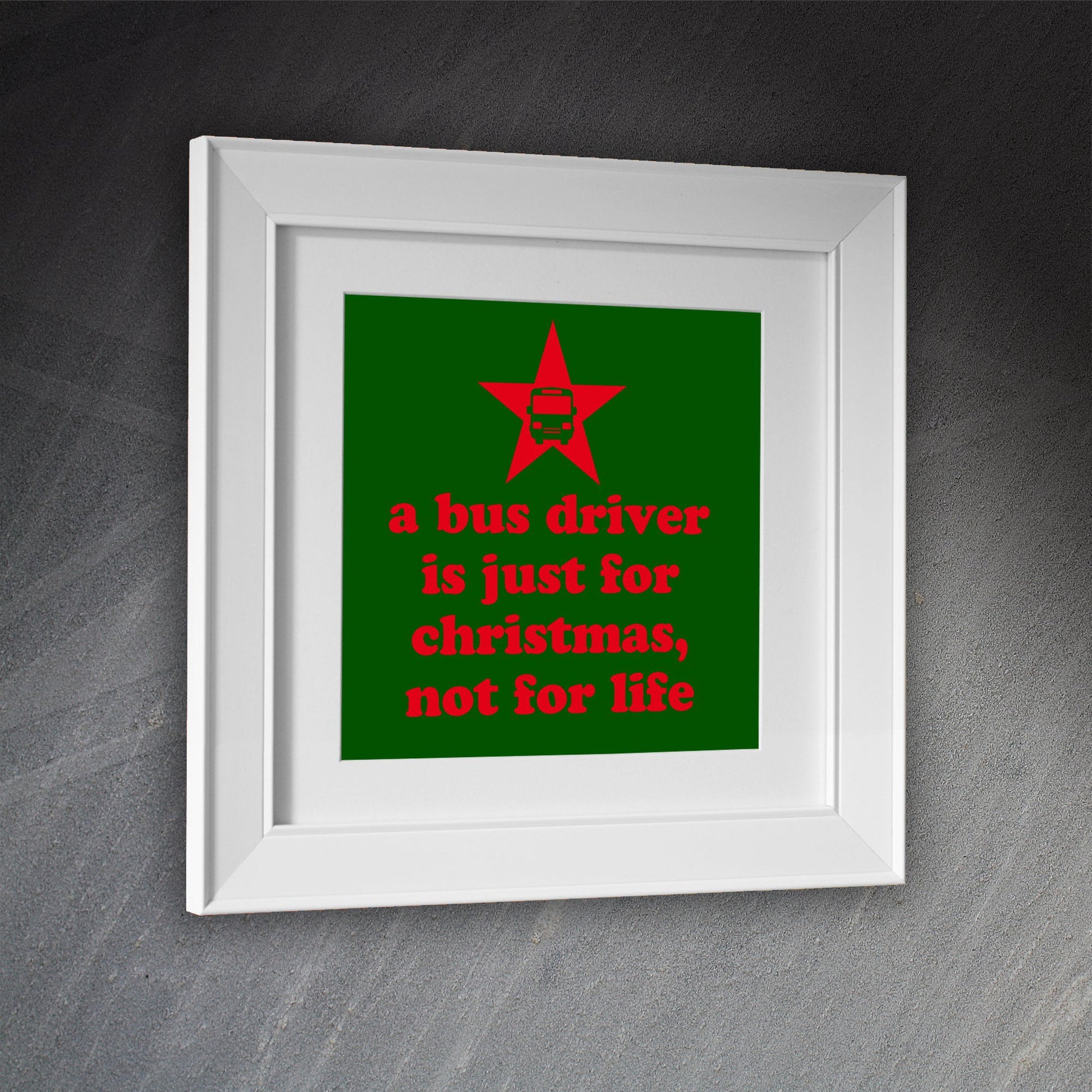 Bus Driver Christmas Framed Print