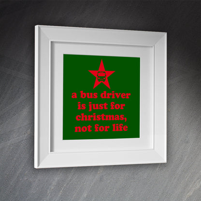 Bus Driver Christmas Framed Print
