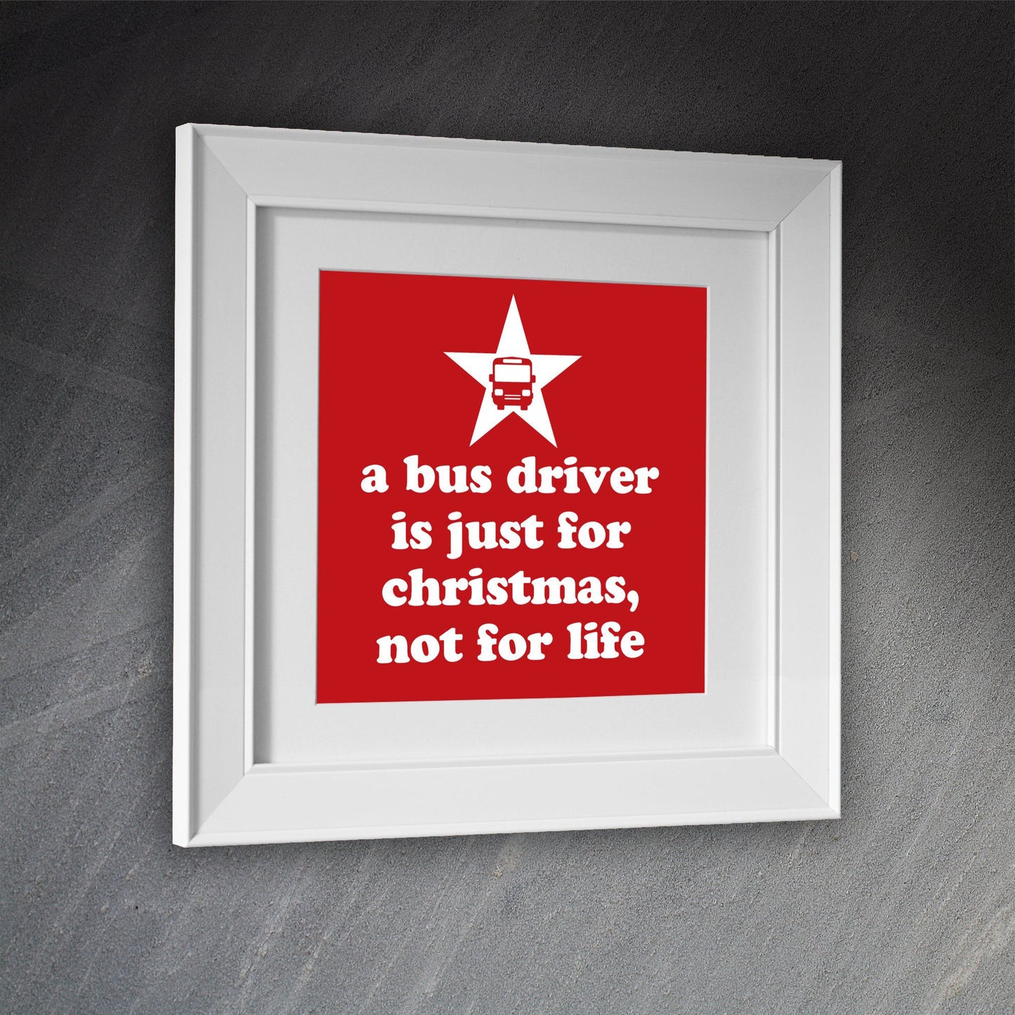 Bus Driver Christmas Framed Print