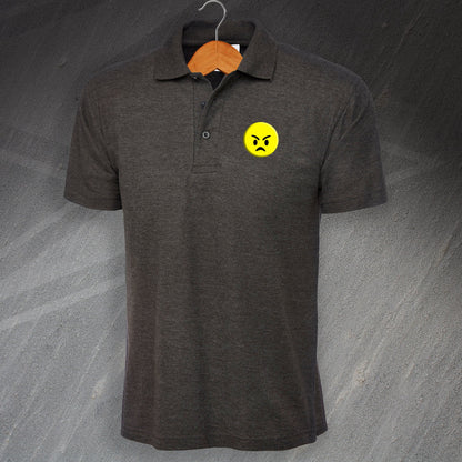 Angry Face Emoji Polo Shirt
