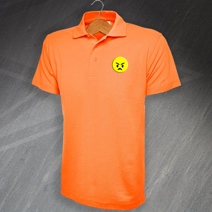 Angry Face Emoji Polo Shirt