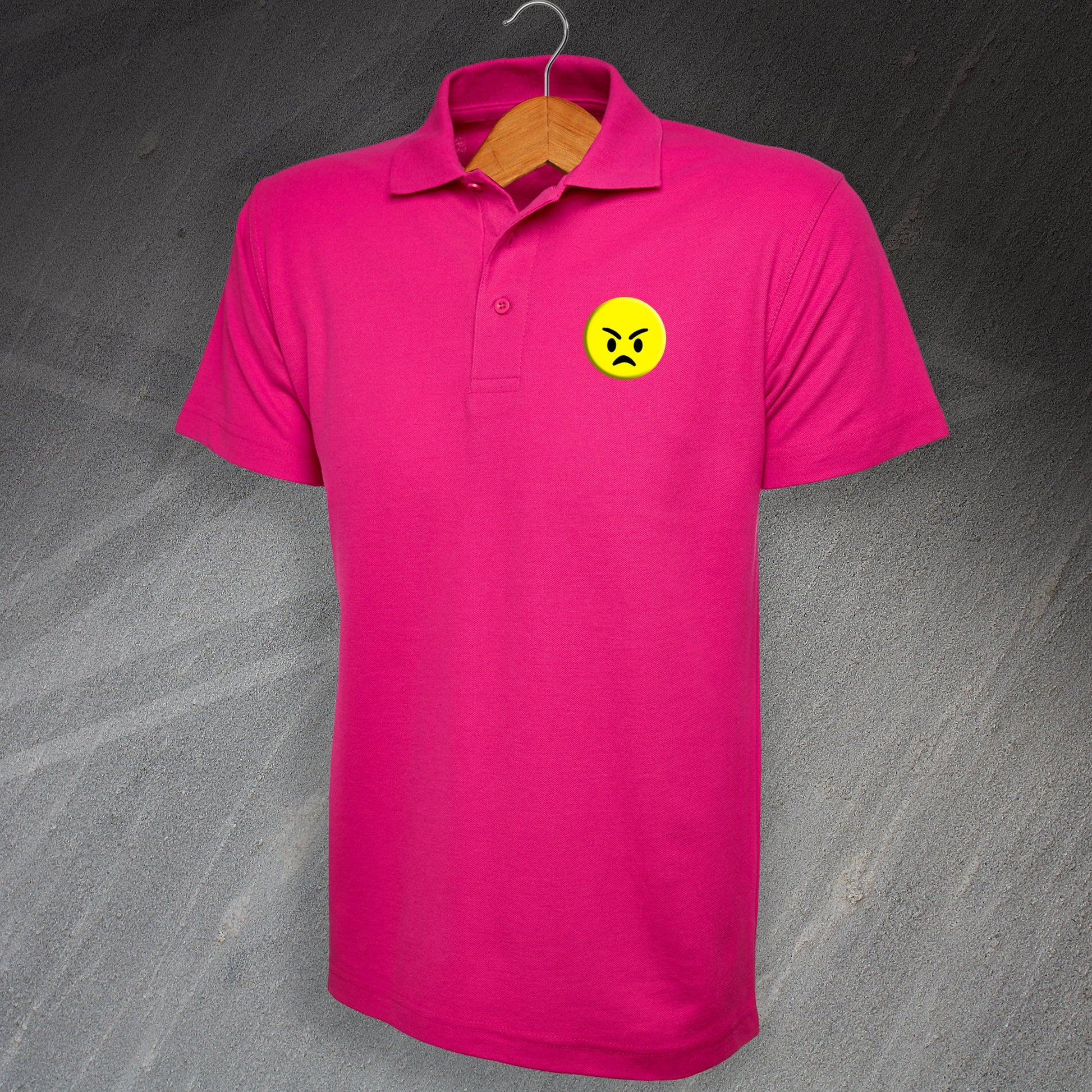 Angry Face Emoji Polo Shirt