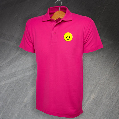 Angry Face Emoji Polo Shirt