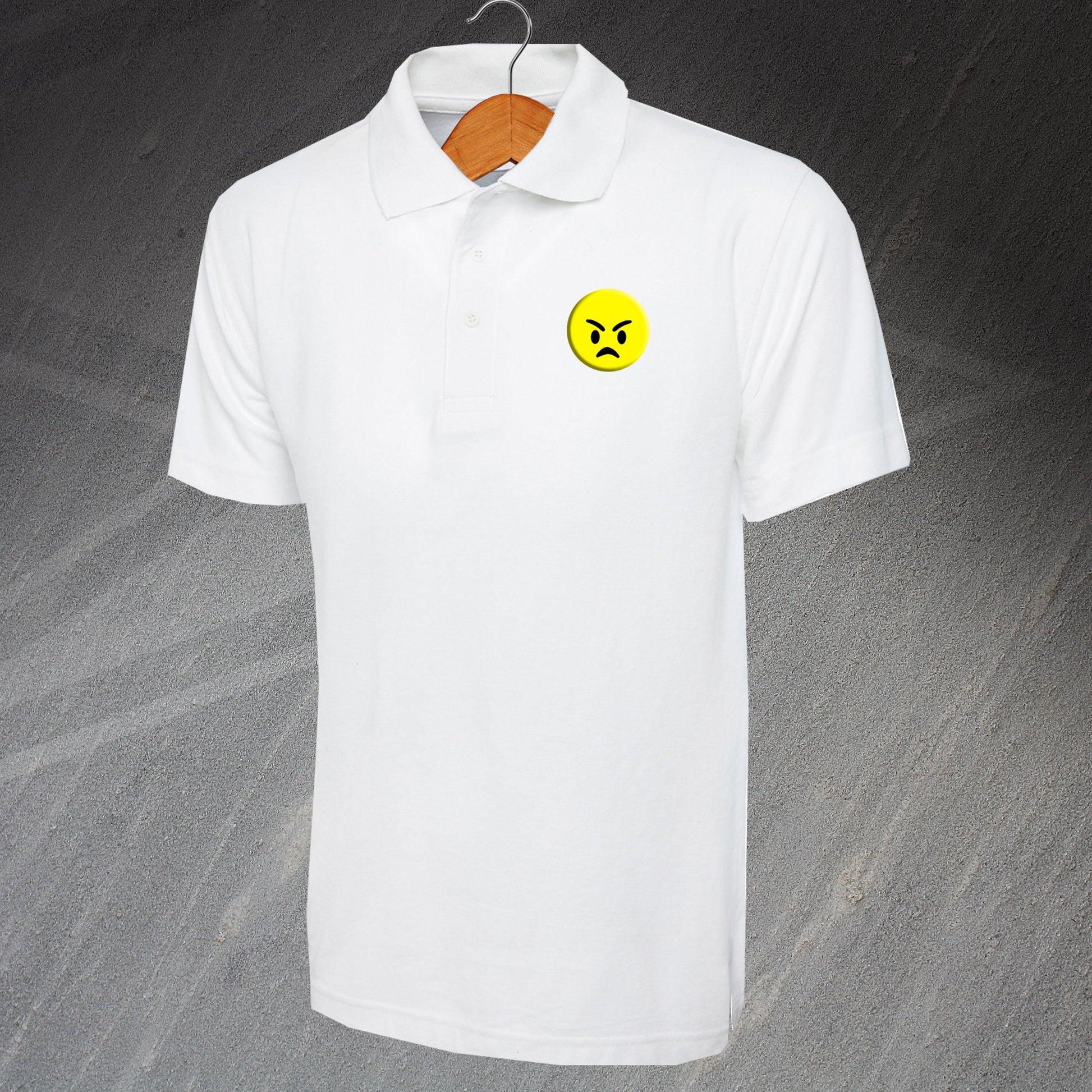 Angry Face Emoji Polo Shirt
