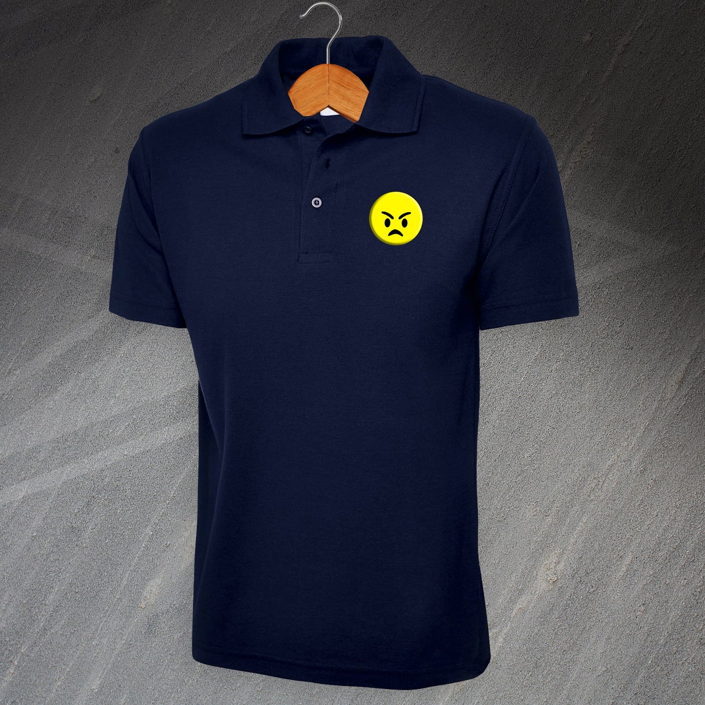 Angry Face Emoji Polo Shirt