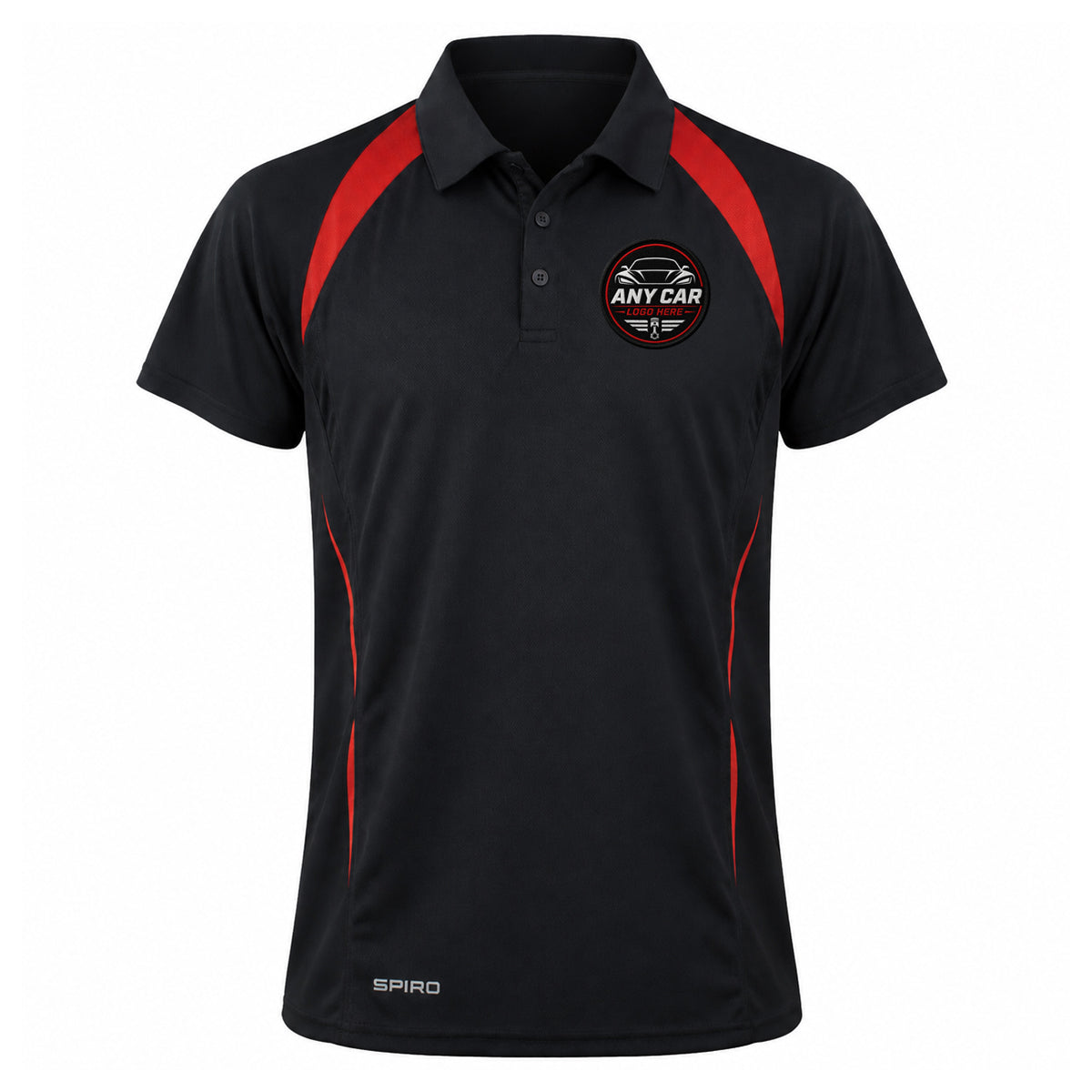Any Car Logo Embroidered Performance Lightweight Sport Polo Shirt