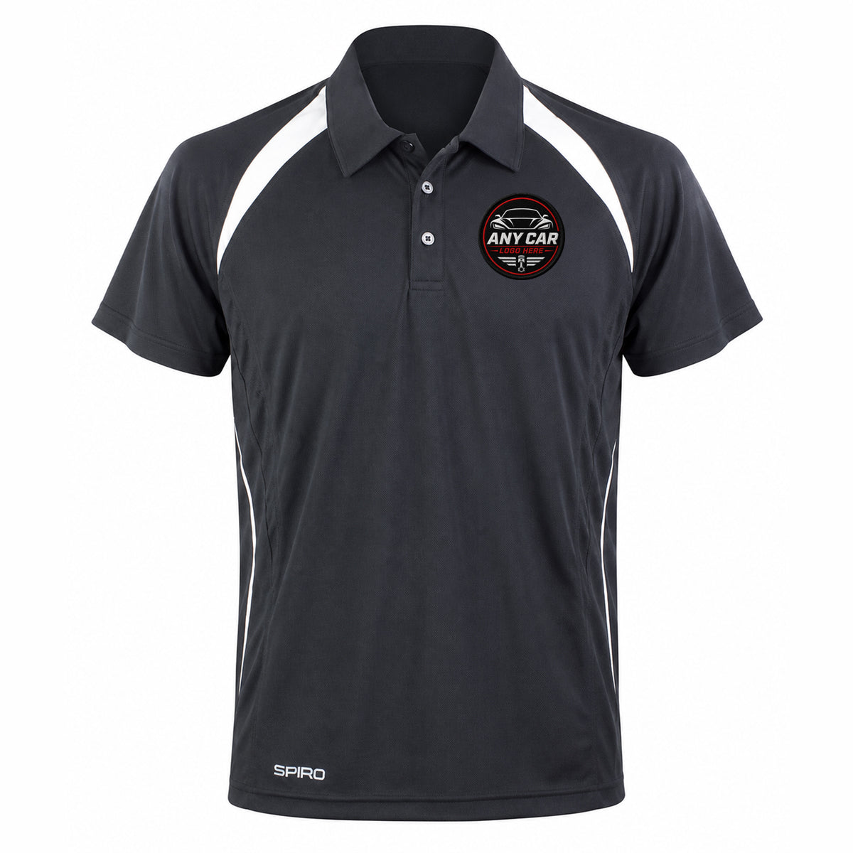Any Car Logo Embroidered Performance Lightweight Sport Polo Shirt