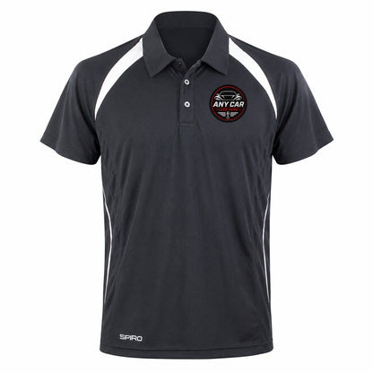 Any Car Logo Embroidered Performance Lightweight Sport Polo Shirt