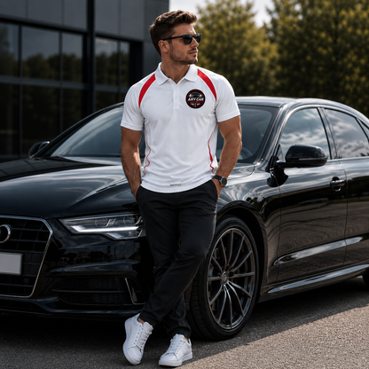 Any Car Logo Embroidered Performance Lightweight Sport Polo Shirt