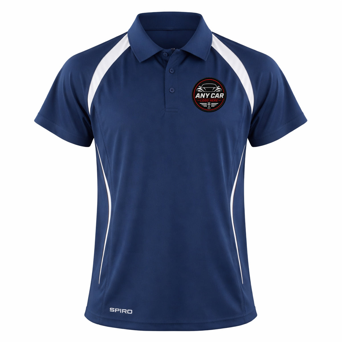 Any Car Logo Embroidered Performance Lightweight Sport Polo Shirt