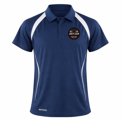 Any Car Logo Embroidered Performance Lightweight Sport Polo Shirt