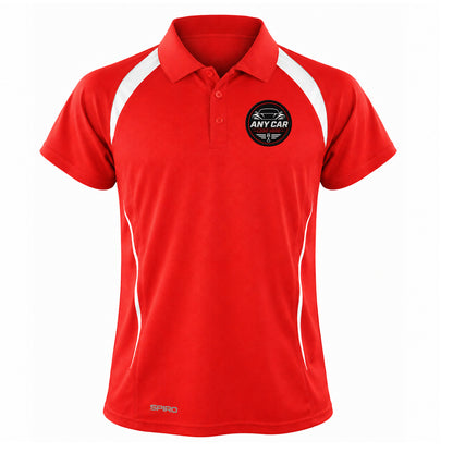 Any Car Logo Embroidered Performance Lightweight Sport Polo Shirt