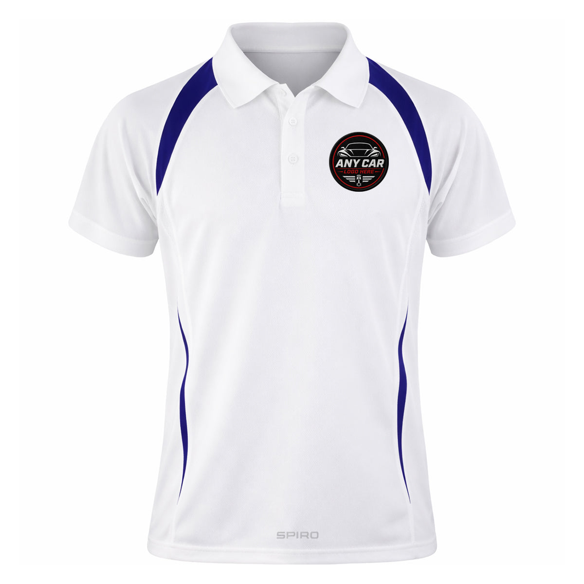 Any Car Logo Embroidered Performance Lightweight Sport Polo Shirt