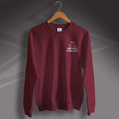 Proud to Have Served In The Armed Forces Embroidered Sweatshirt