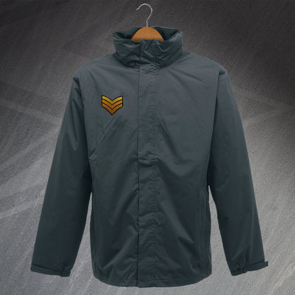 Army Waterproof Jacket with Embroidered Sergeant Badge