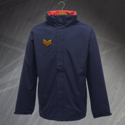 Army Waterproof Jacket with Embroidered Sergeant Badge