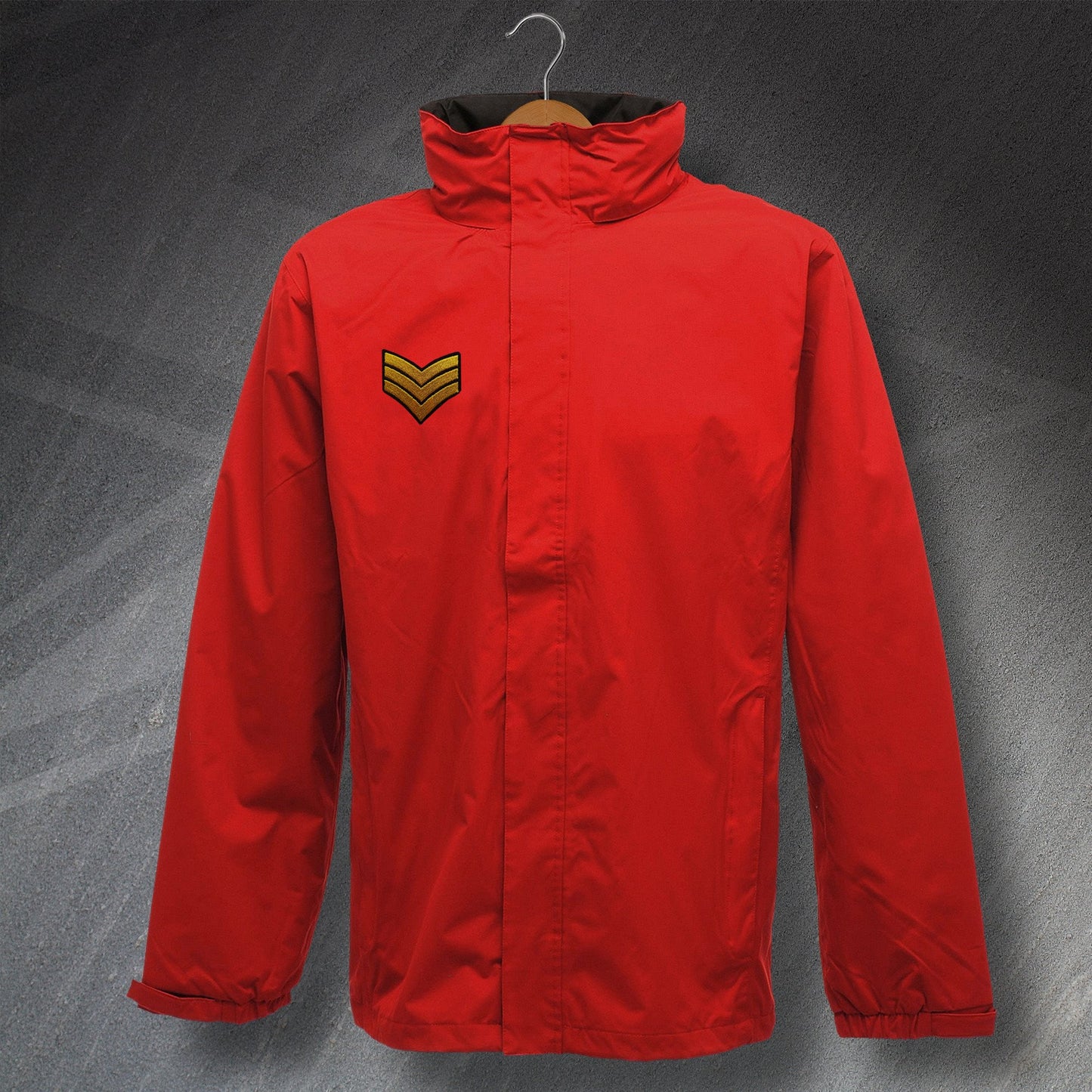 Army Waterproof Jacket with Embroidered Sergeant Badge