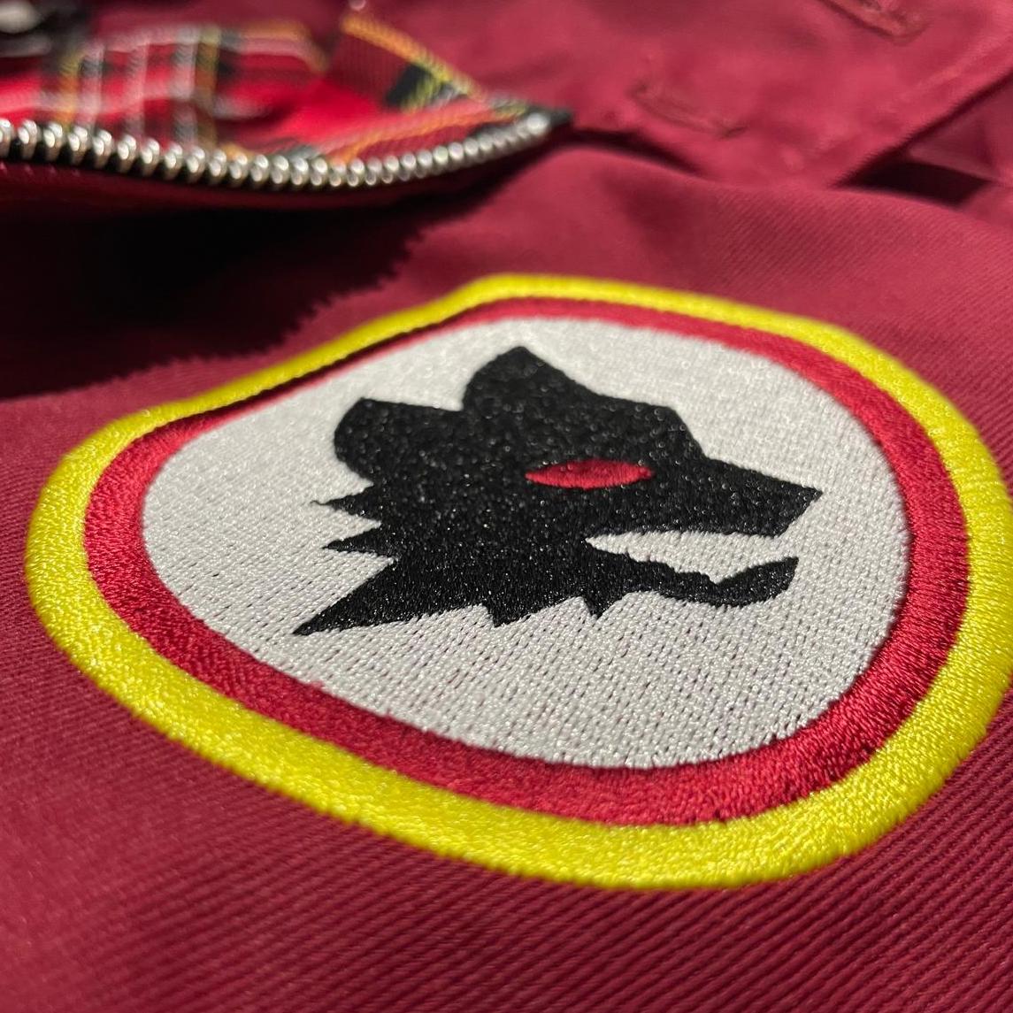 AS Roma Retro Football Jacket Mens