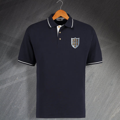 Retro Ballymena Football Polo Shirt