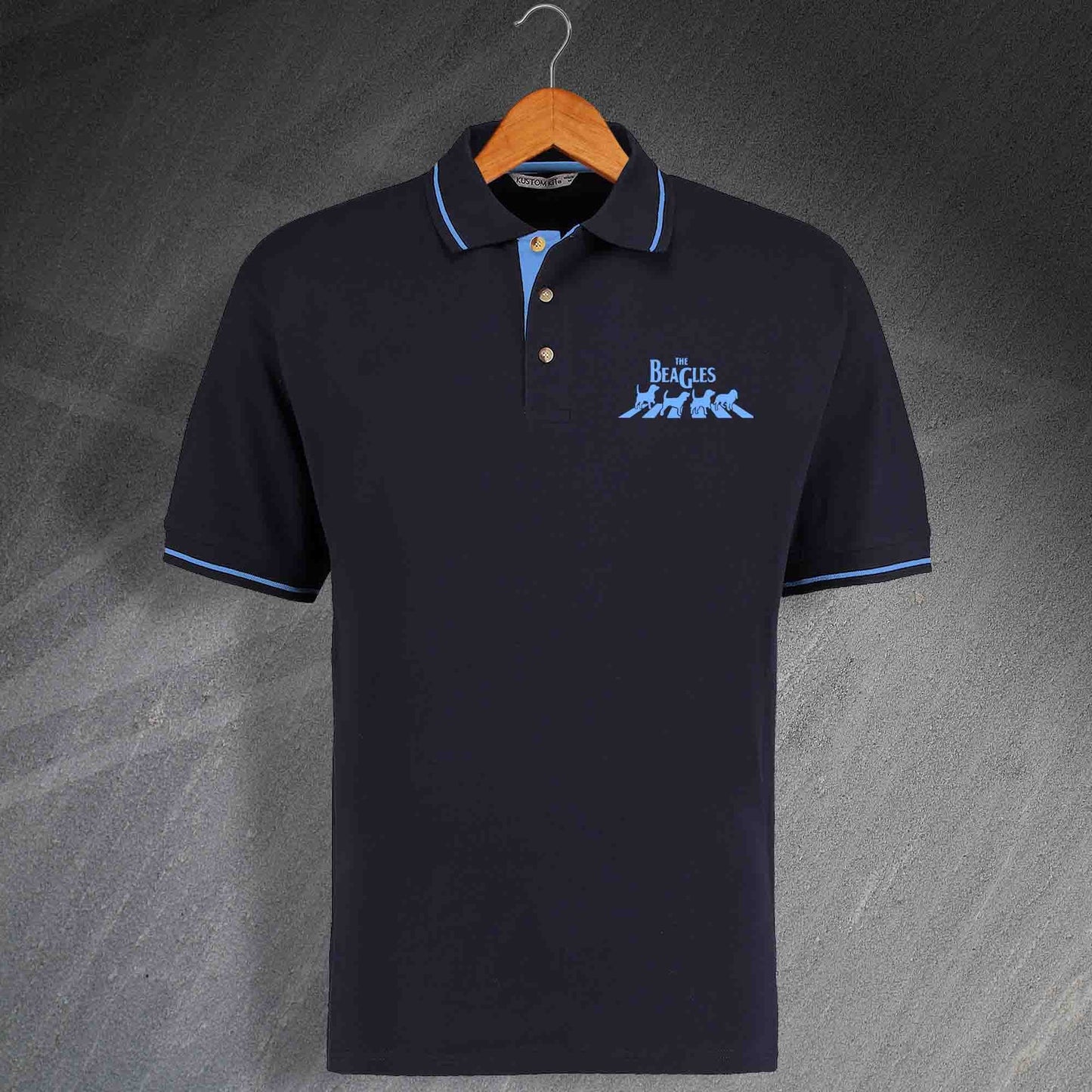 The Beagles Embroidered Contrast Polo Shirt