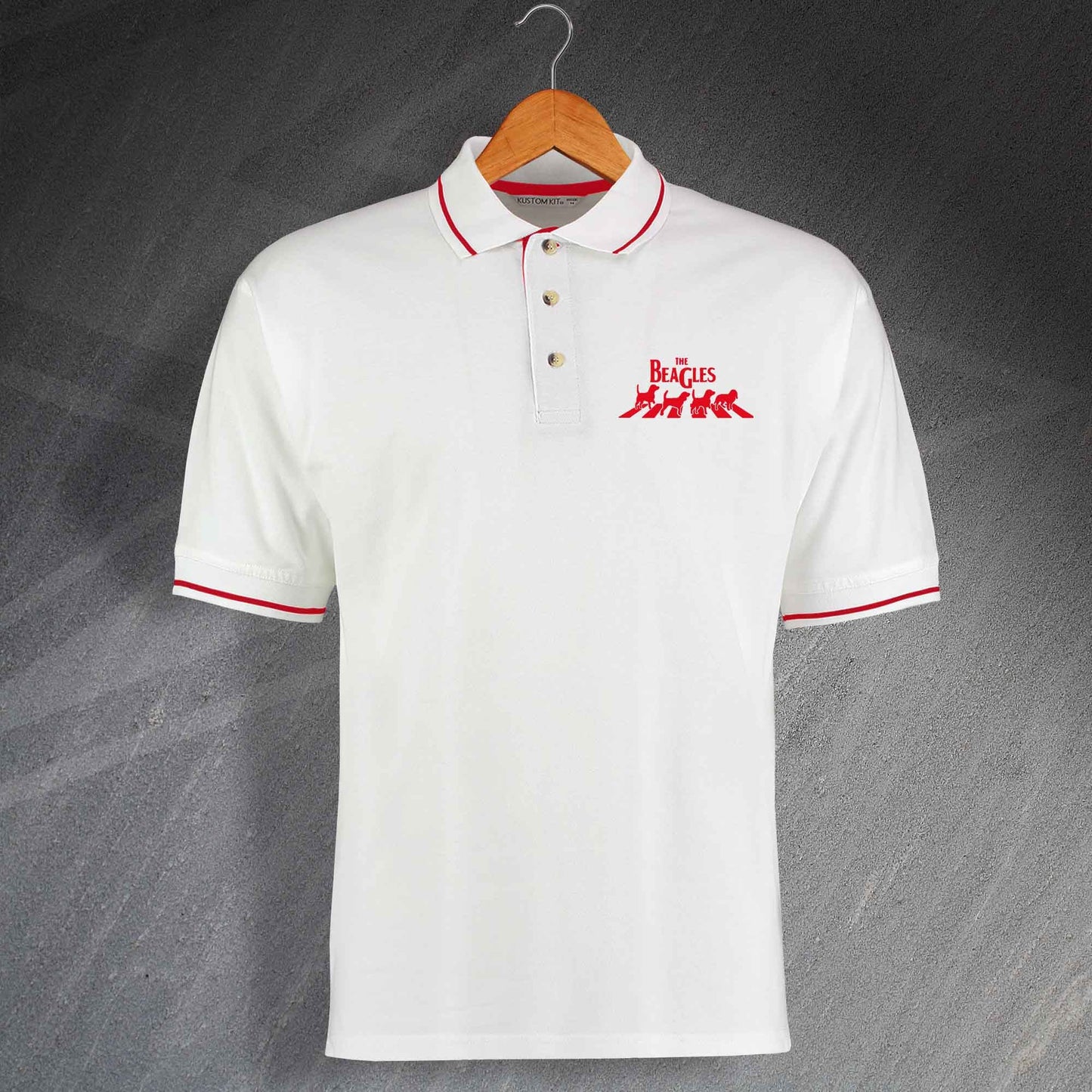 The Beagles Embroidered Contrast Polo Shirt