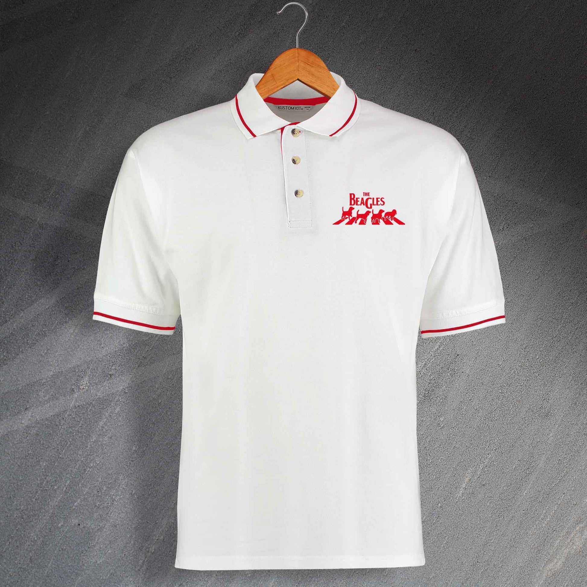 The Beagles Embroidered Contrast Polo Shirt