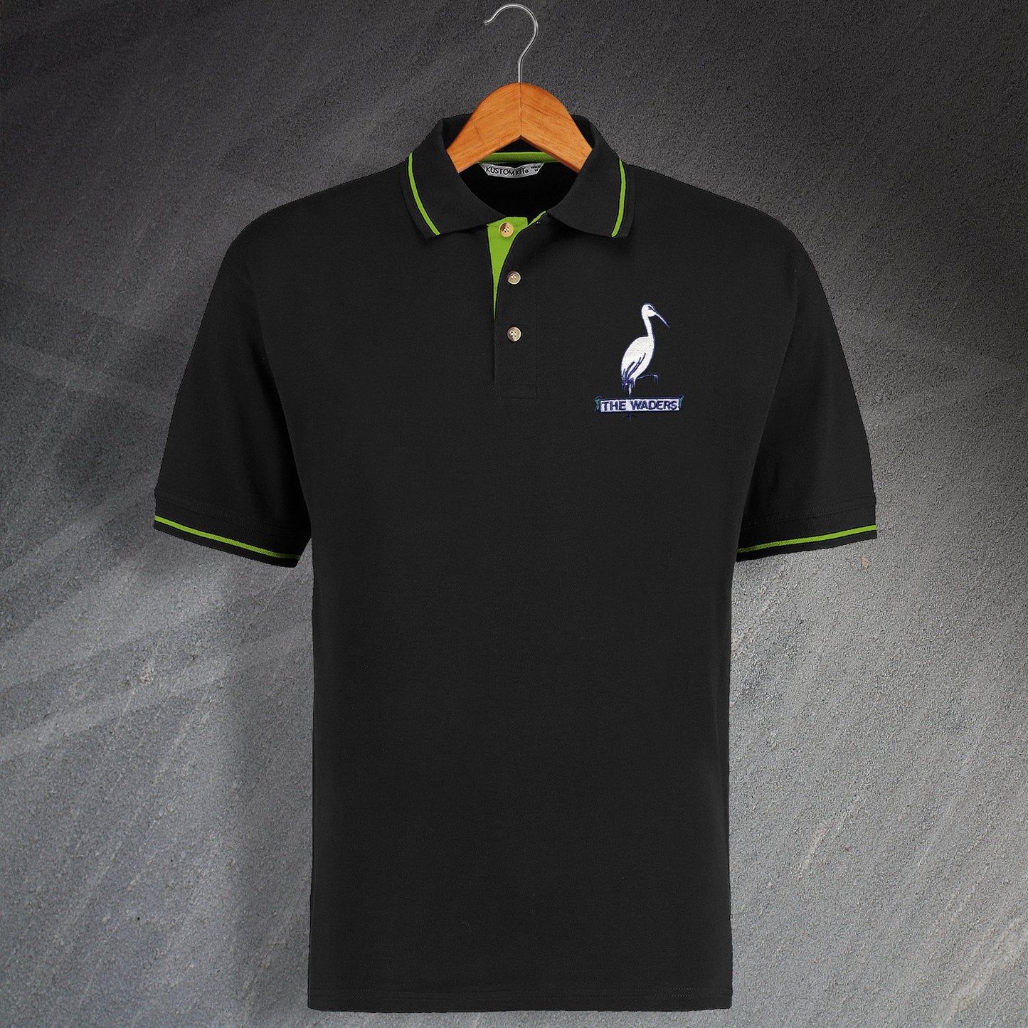 Retro Biggleswade Embroidered Contrast Polo Shirt