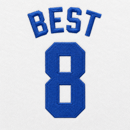 Best 8 Embroidered Retro Sports Jersey with Print on Back