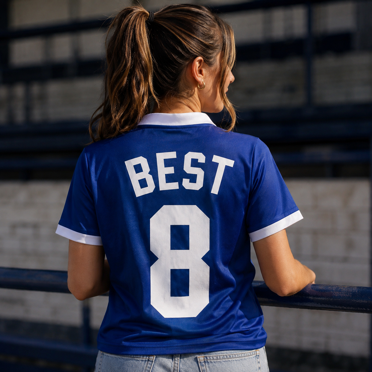 Best 8 Embroidered Retro Sports Jersey with Print on Back