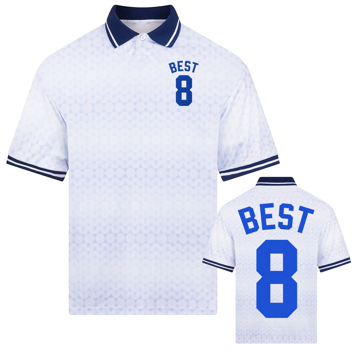 Best 8 Embroidered Retro Sports Jersey with Print on Back