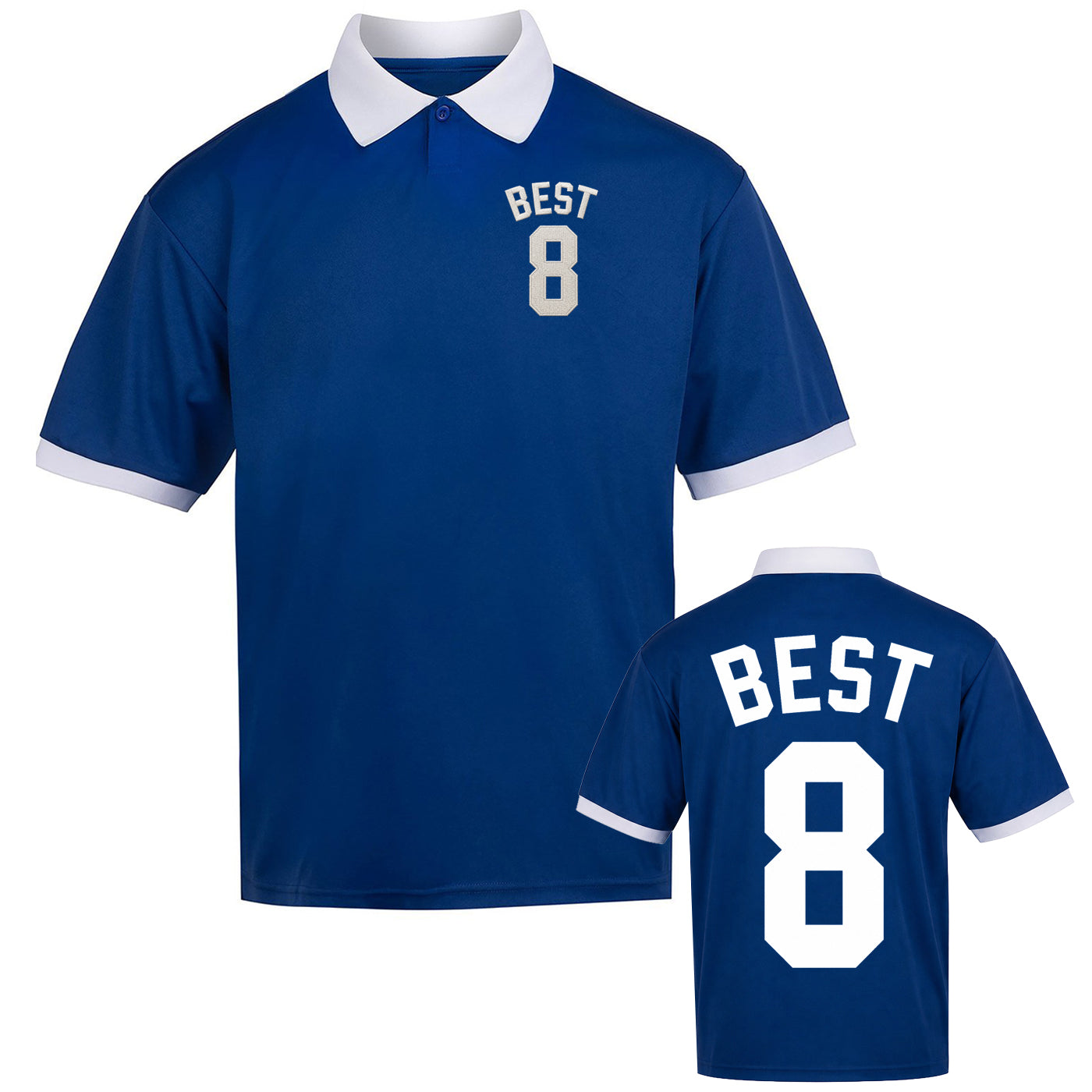 Best 8 Embroidered Retro Sports Jersey with Print on Back