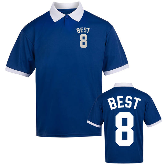 Best 8 Embroidered Retro Sports Jersey with Print on Back