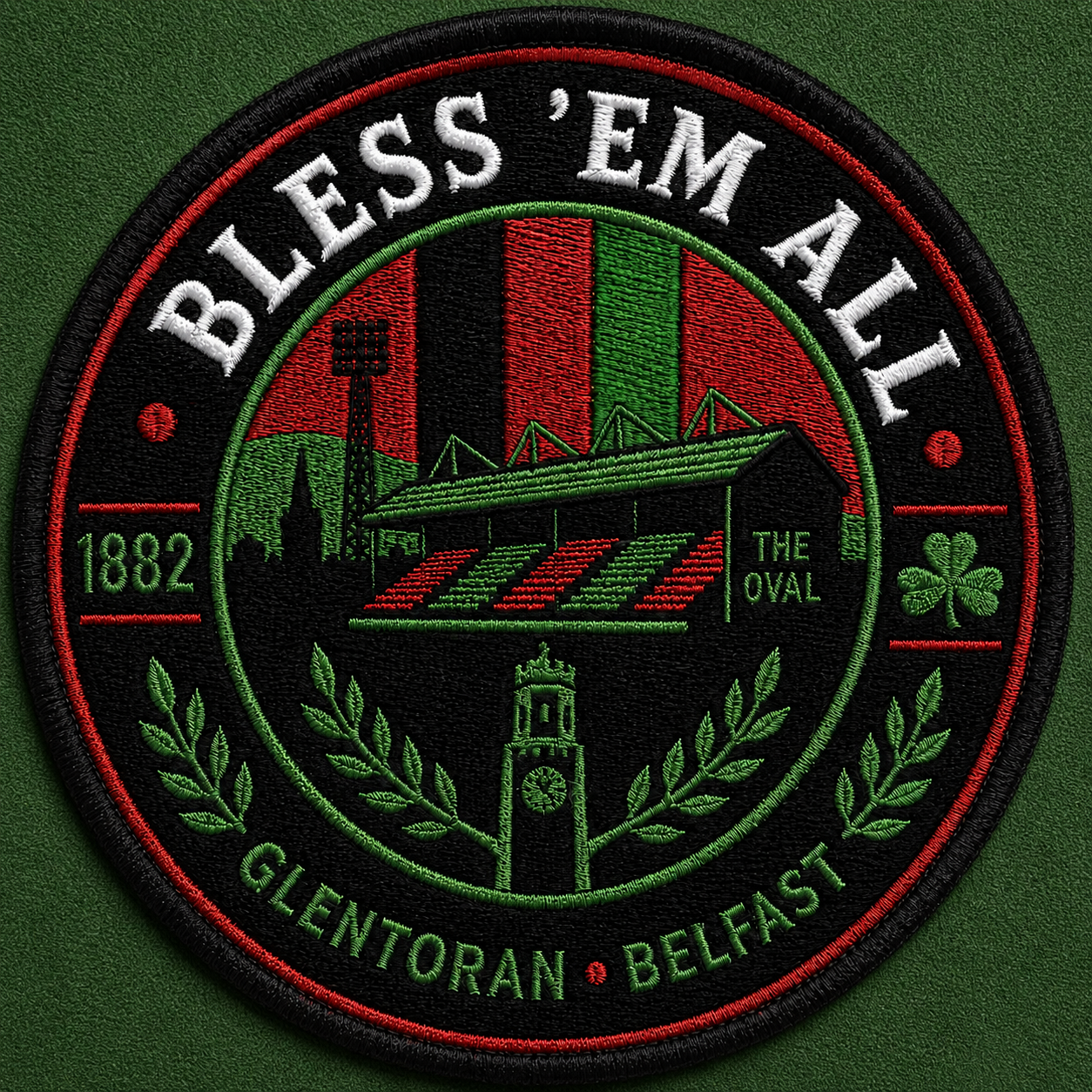 Bless em All Glentoran Football Shirt