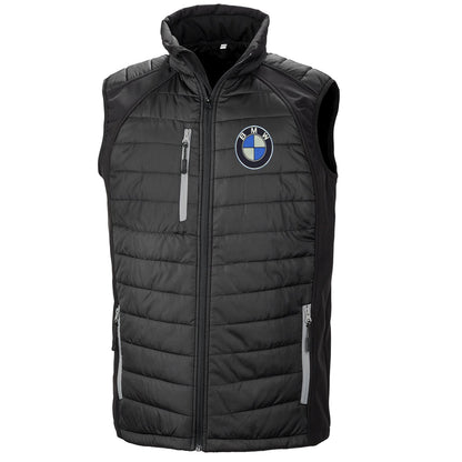 BMW Embroidered Compass Padded Softshell Gilet