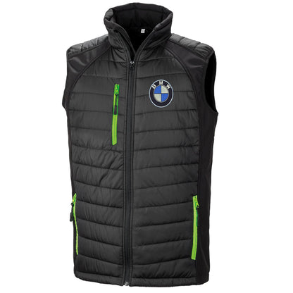 BMW Embroidered Compass Padded Softshell Gilet