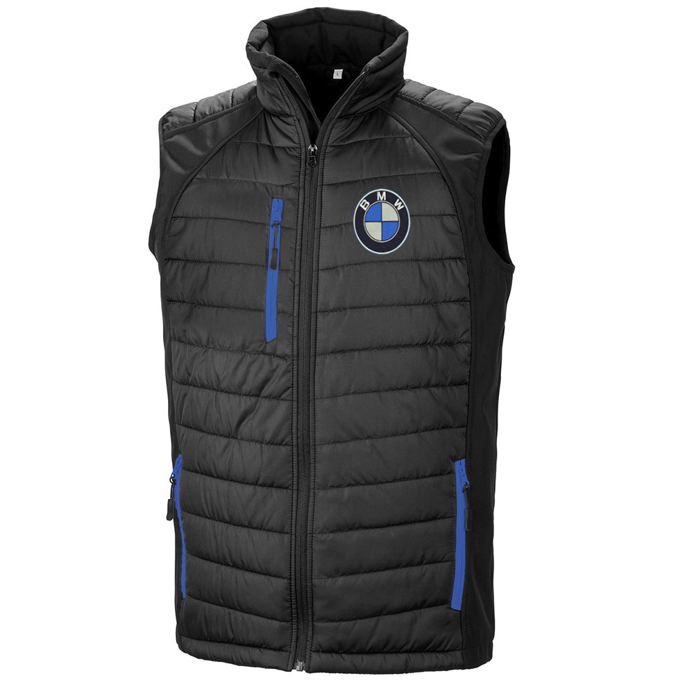 BMW Embroidered Compass Padded Softshell Gilet