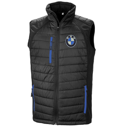 BMW Embroidered Compass Padded Softshell Gilet