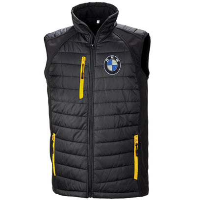 BMW Embroidered Compass Padded Softshell Gilet