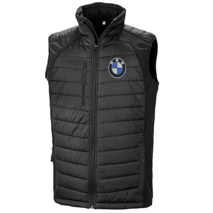 BMW Embroidered Compass Padded Softshell Gilet