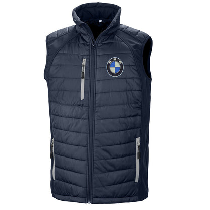 BMW Embroidered Compass Padded Softshell Gilet
