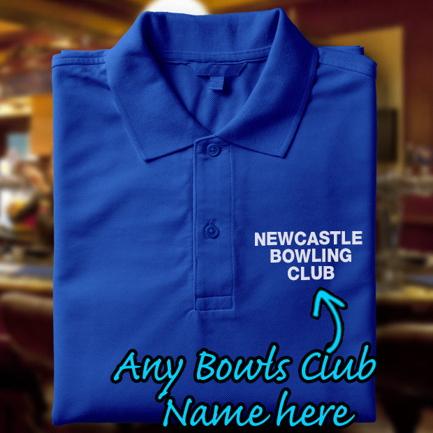 Personalised Bowls Club Embroidered Classic Polo Shirt