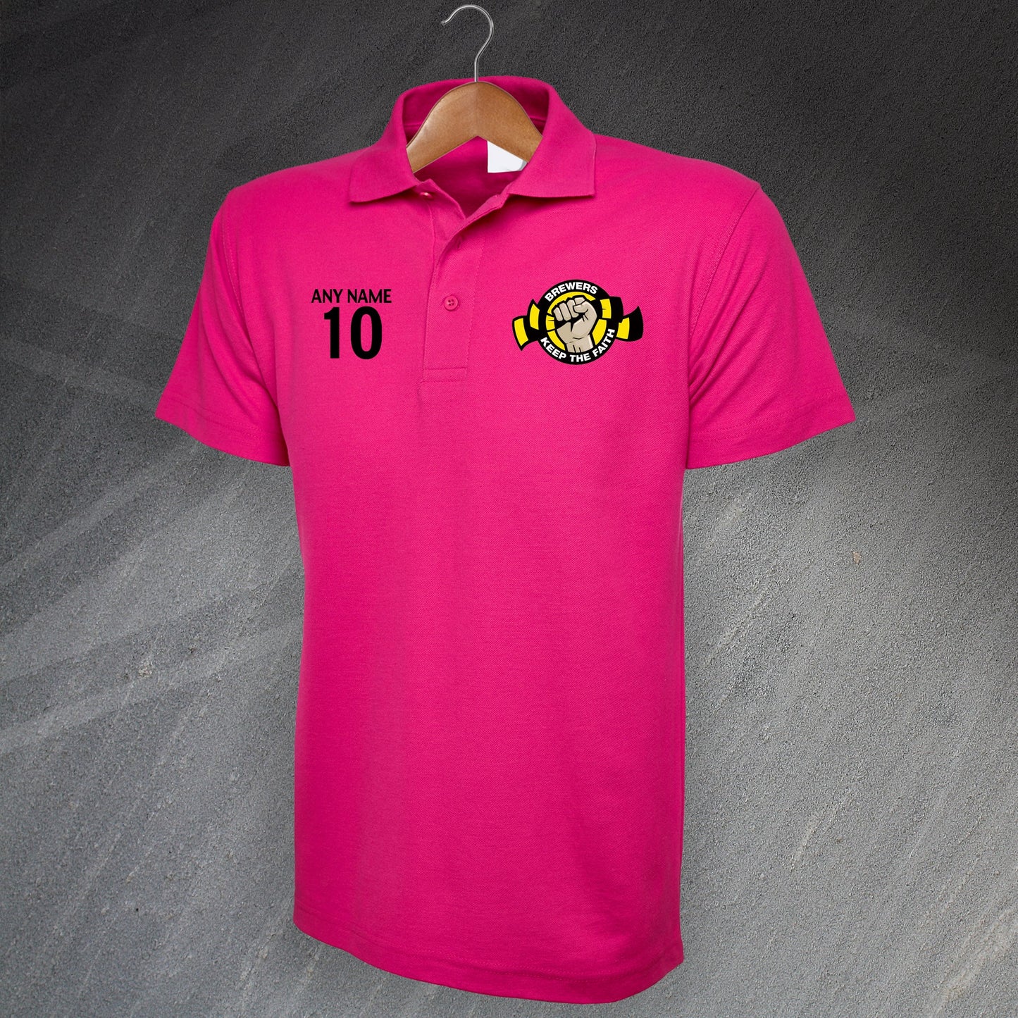 Brewers Keep The Faith Polo Shirt with any Number & Name