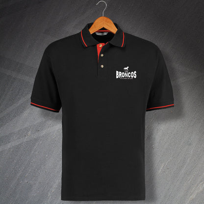 The Broncos Embroidered Contrast Polo Shirt
