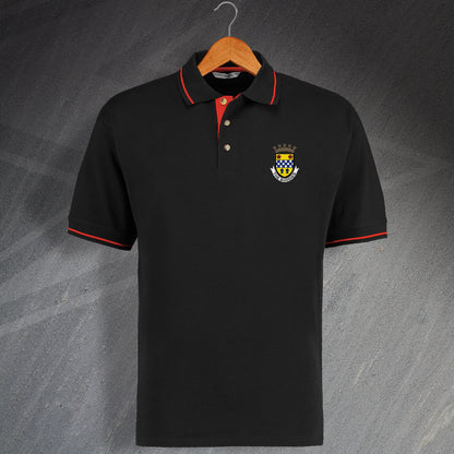 Retro St Mirren Embroidered Contrast Polo Shirt