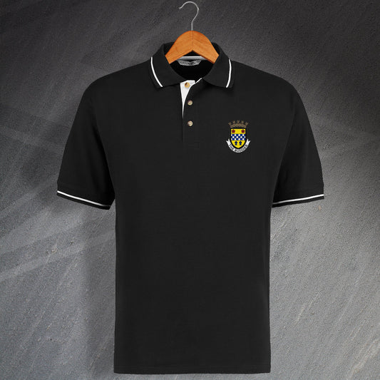 Retro St Mirren Embroidered Contrast Polo Shirt