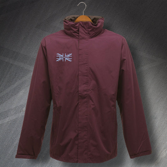 Burnley Waterproof Jacket with Embroidered Union Jack Flag