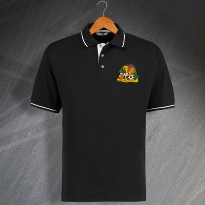 Retro Burton Embroidered Contrast Polo Shirt